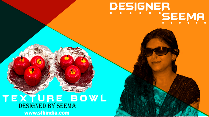 Texture aluminim bowl designed by Seema