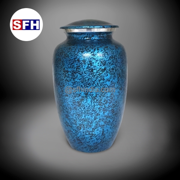 Classic Adult Cremation Urn Blue Color